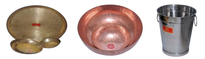 Brass, Copper, Steel